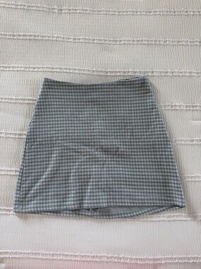 La Hearts Blue and White Gingham Mini Skirt